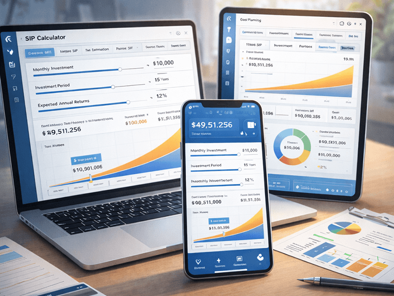SIP Calculator & Wealth Planner case study by TGays Technology